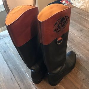 Frye Tall Black Leather Boots